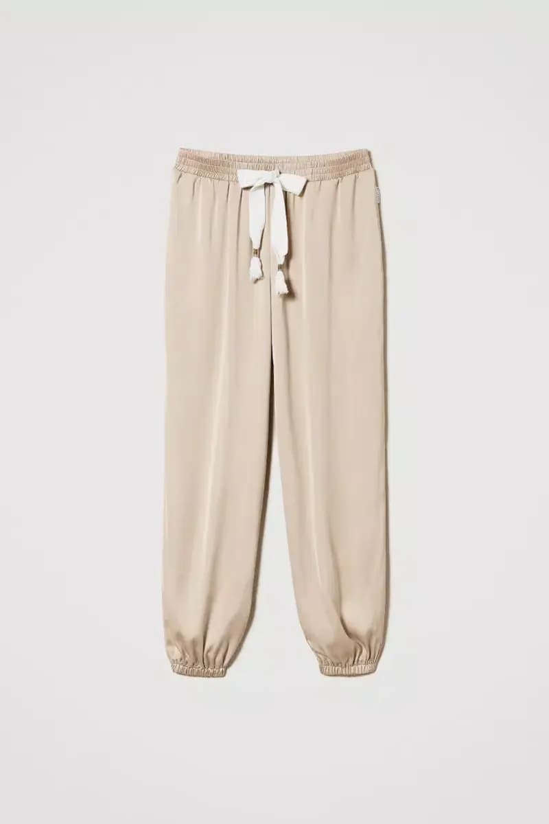 TWINSET | Pantaloni joggers in raso - 5