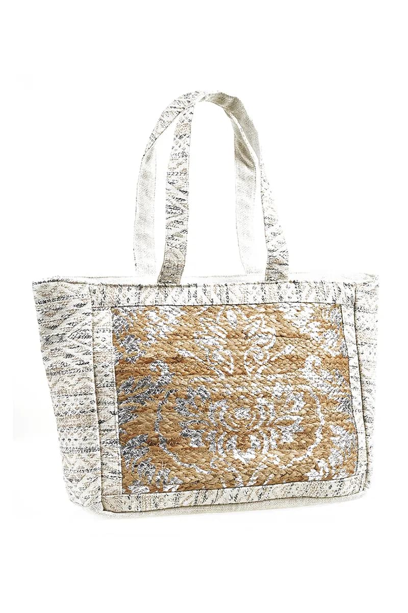 VERDE FASHION | Borsa mare tessuto paglia - 6