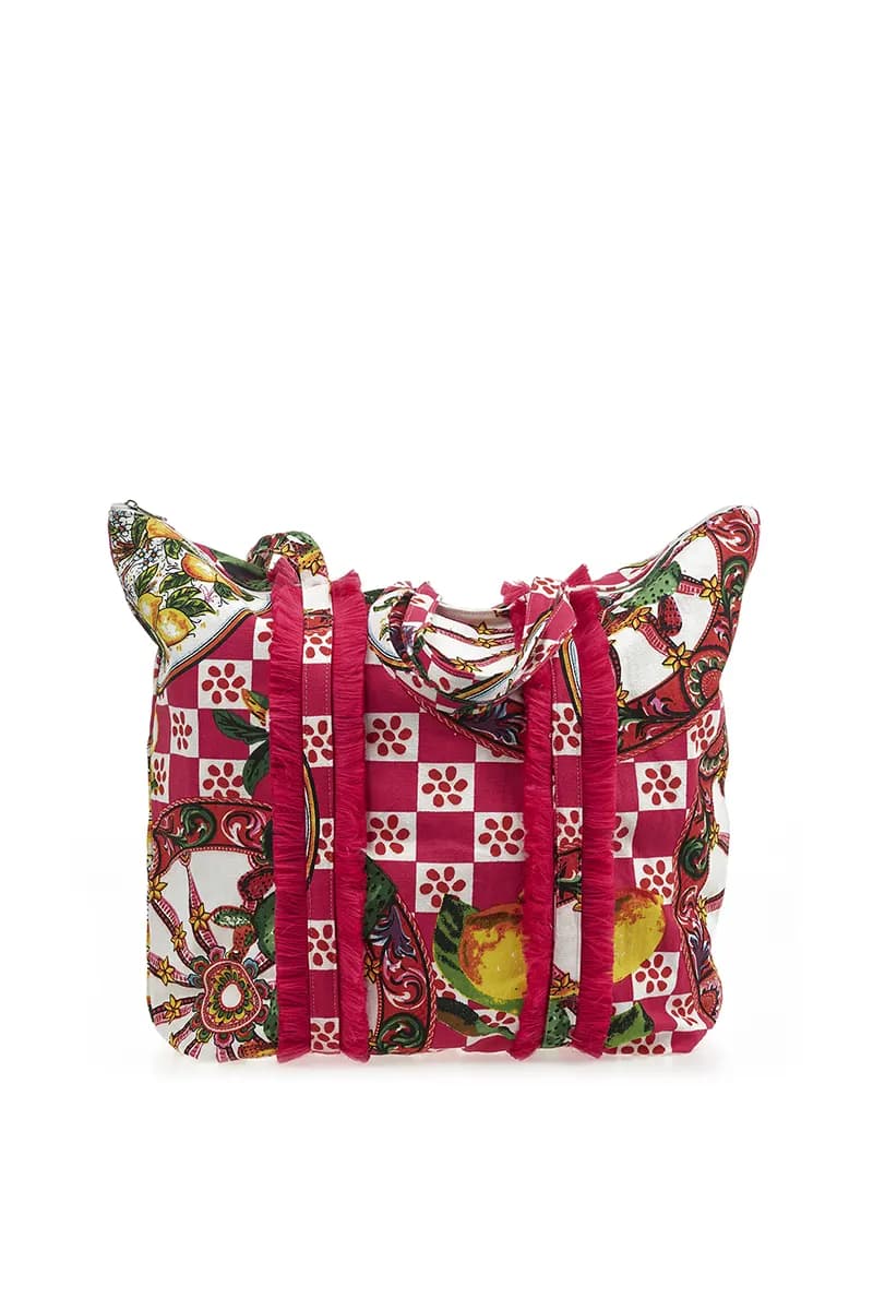 VERDE FASHION | Borsa mare tessuto - 3