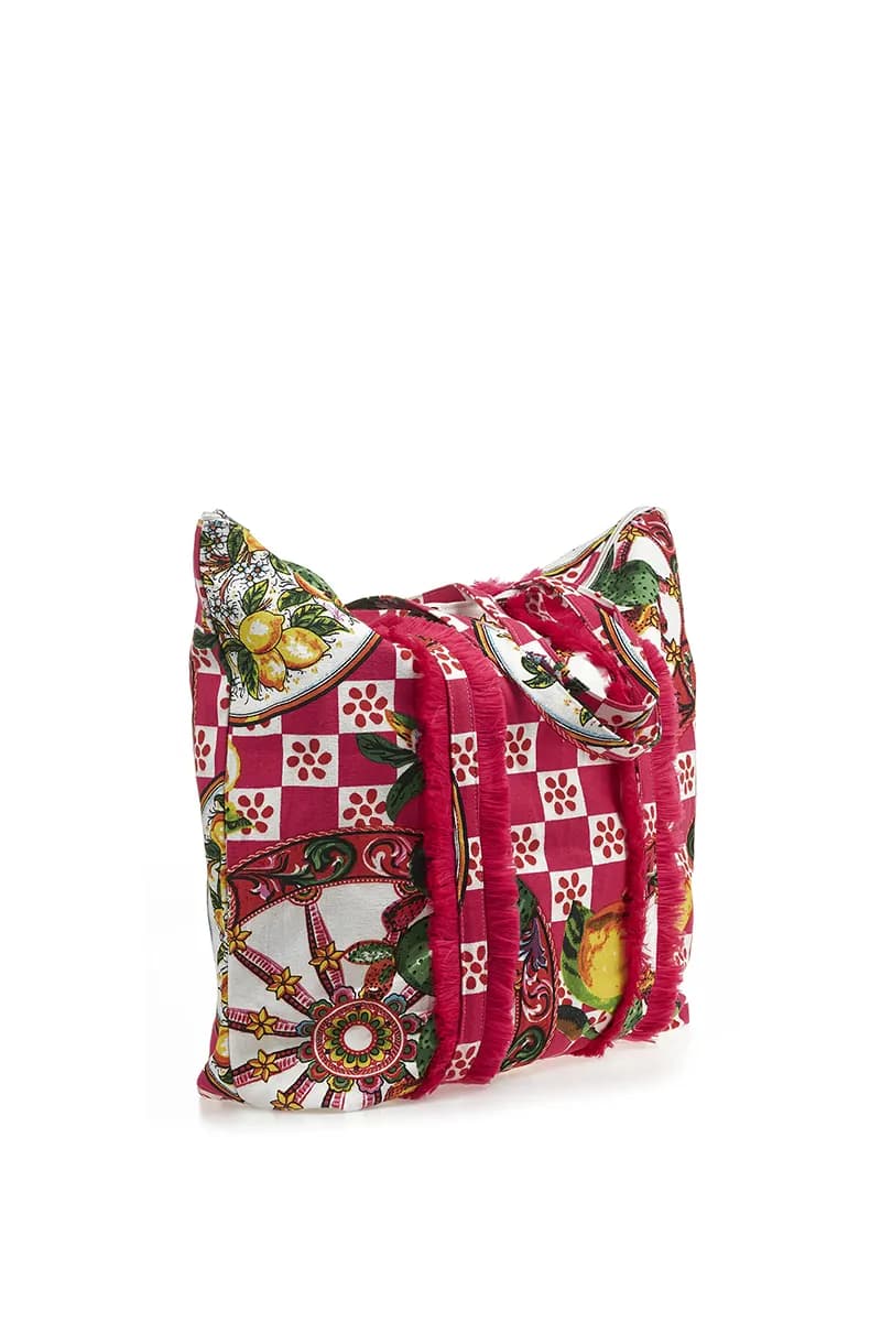 VERDE FASHION | Borsa mare tessuto - 4