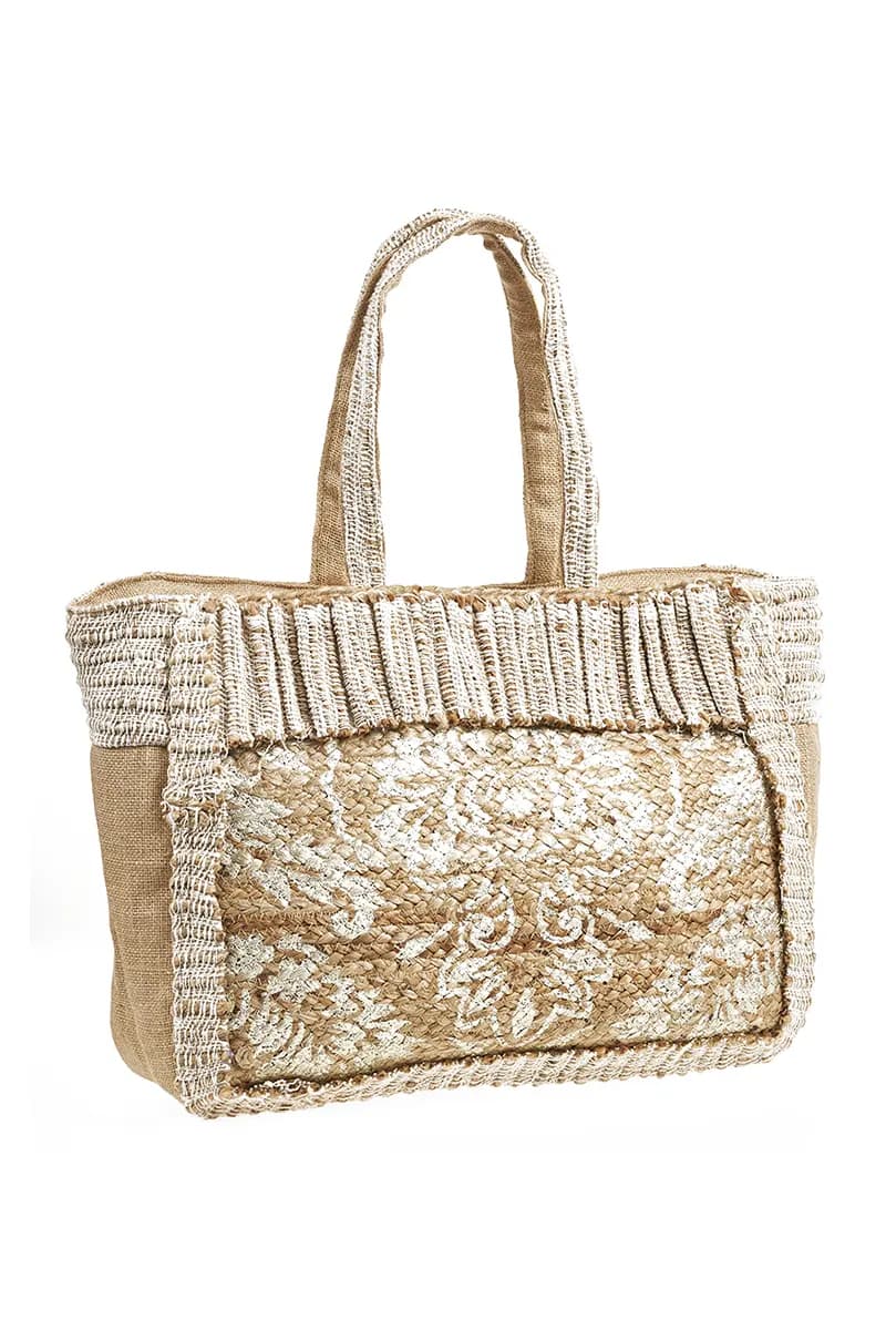 VERDE FASHION | Borsa mare tessuto paglia - 6
