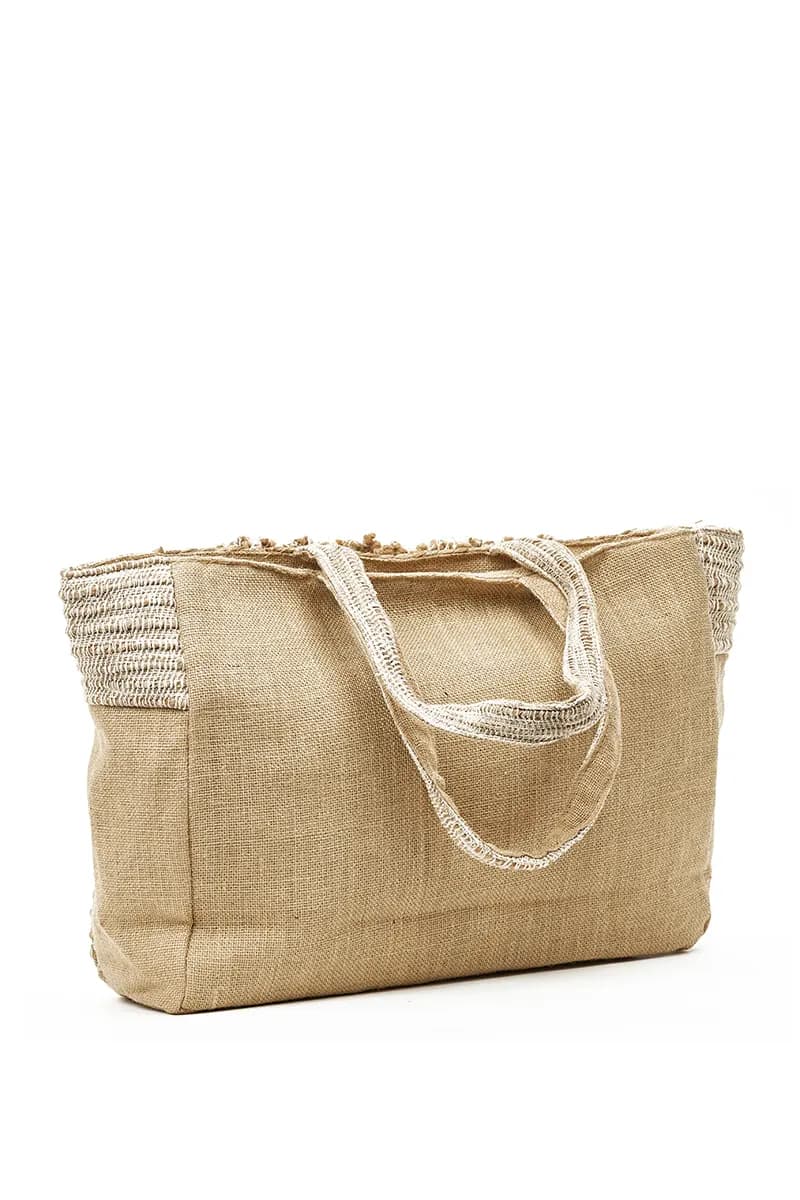 VERDE FASHION | Borsa mare tessuto paglia - 3