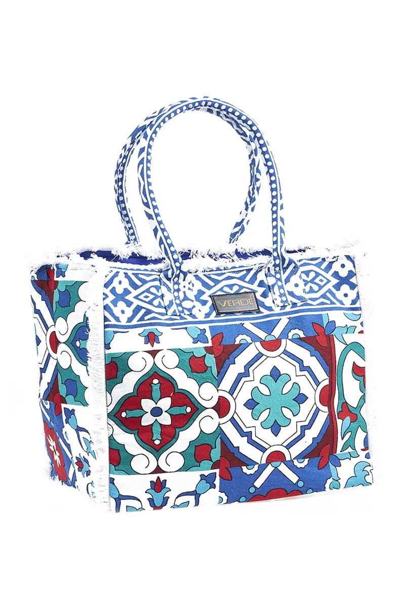 VERDE FASHION | Borsa mare tessuto - 6