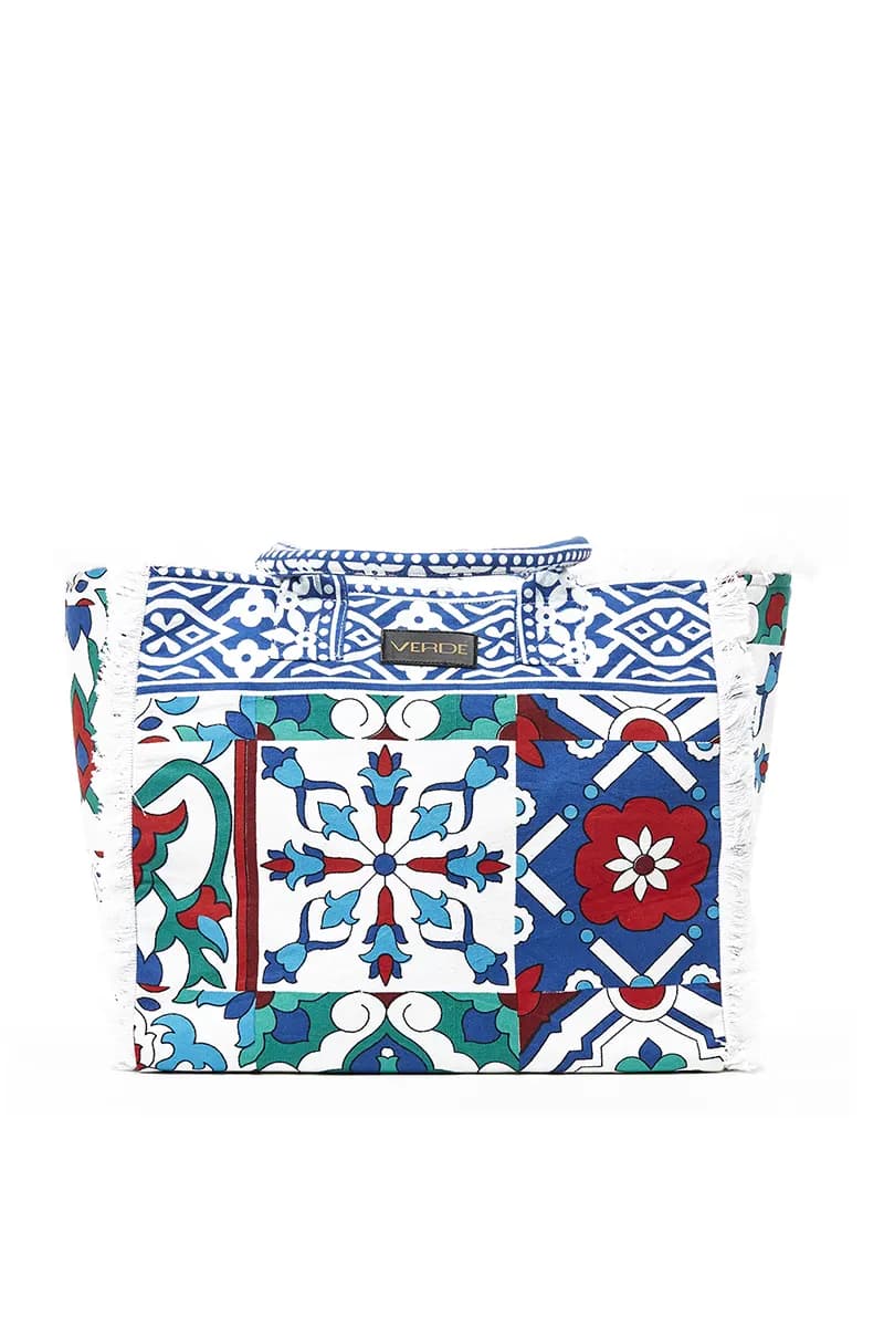 VERDE FASHION | Borsa mare tessuto - 4