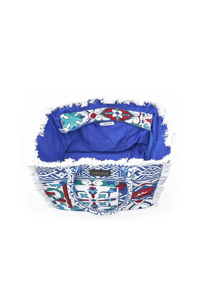 VERDE FASHION | Borsa mare tessuto - 5