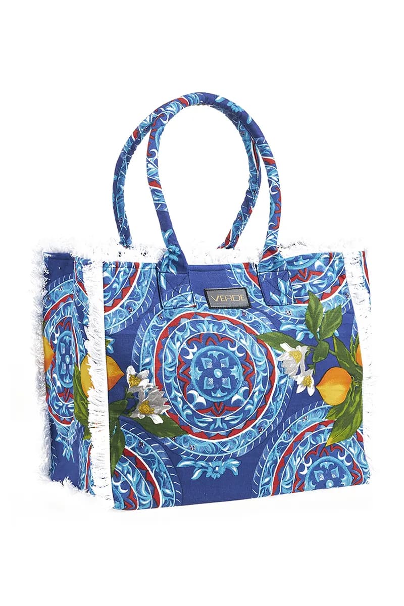 VERDE FASHION | Borsa mare tessuto - 6
