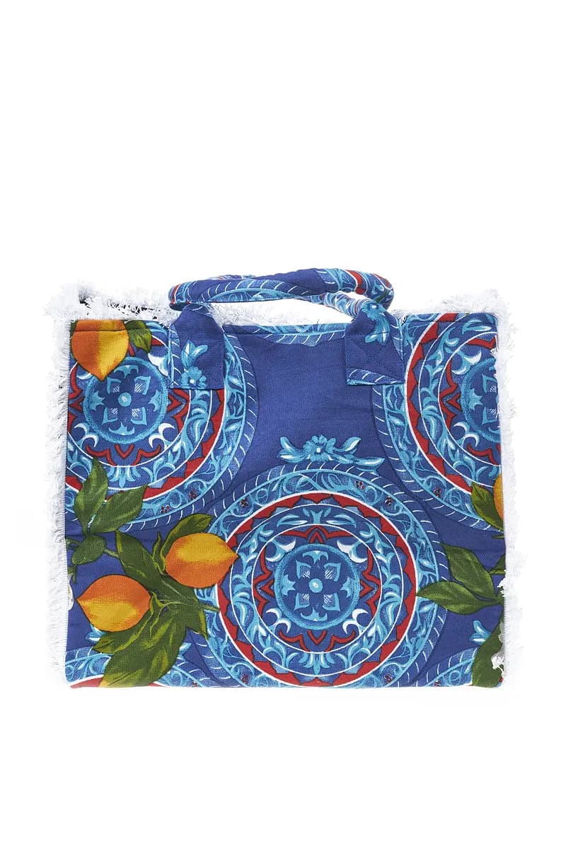 VERDE FASHION | Borsa mare tessuto - 4