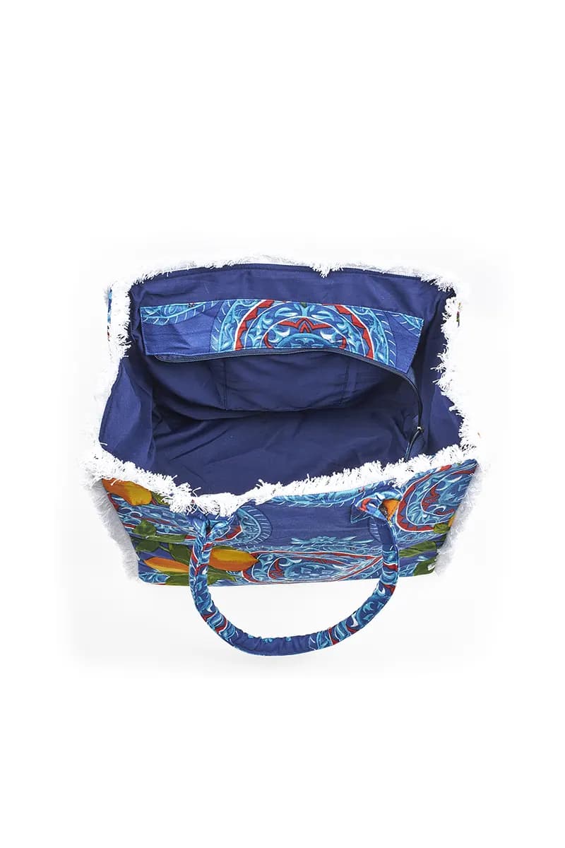 VERDE FASHION | Borsa mare tessuto - 5