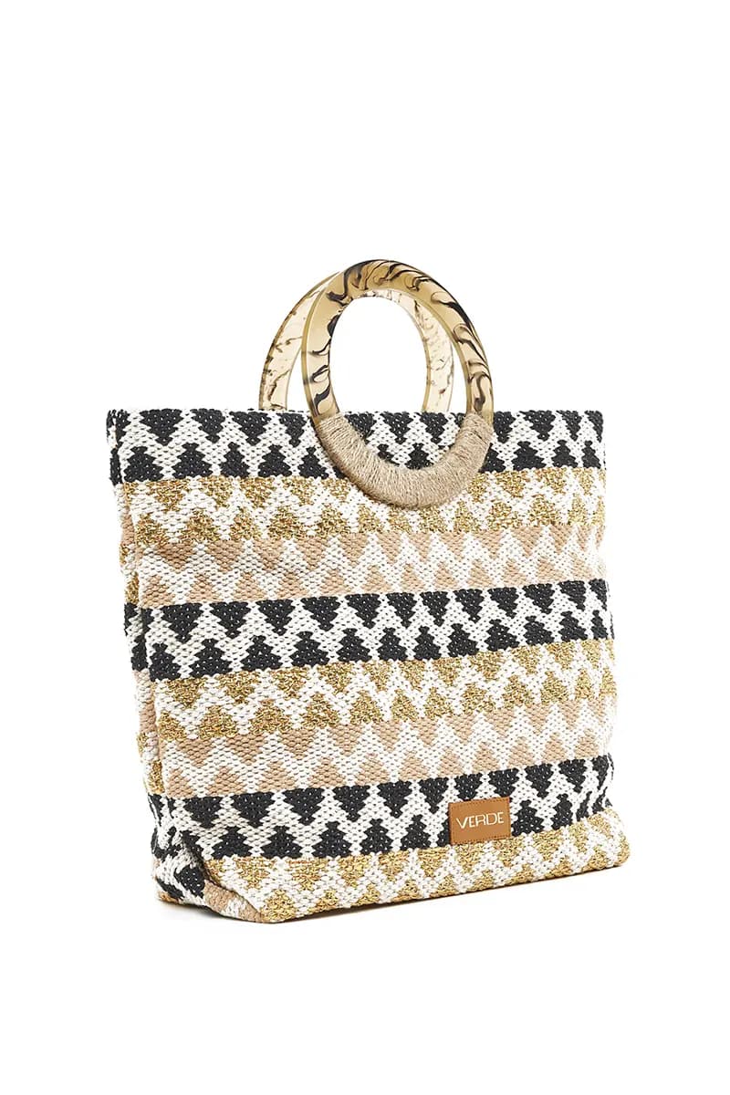 VERDE FASHION | Borsa mare tessuto - 9