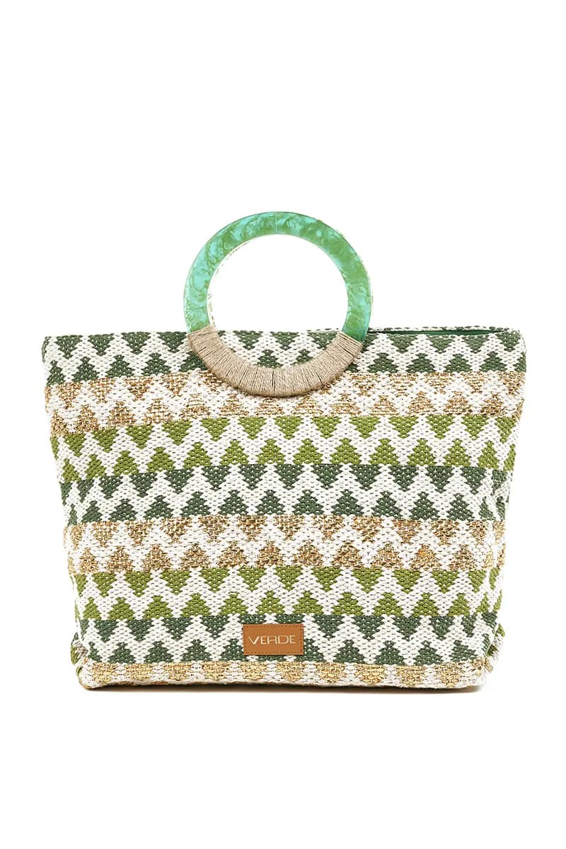 VERDE FASHION | Borsa mare tessuto - 4