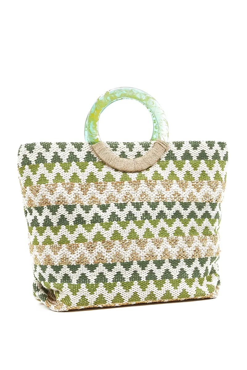 VERDE FASHION | Borsa mare tessuto - 5