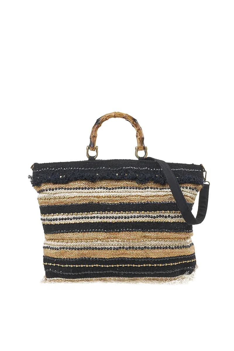 VERDE FASHION | Borsa mare tessuto - 11