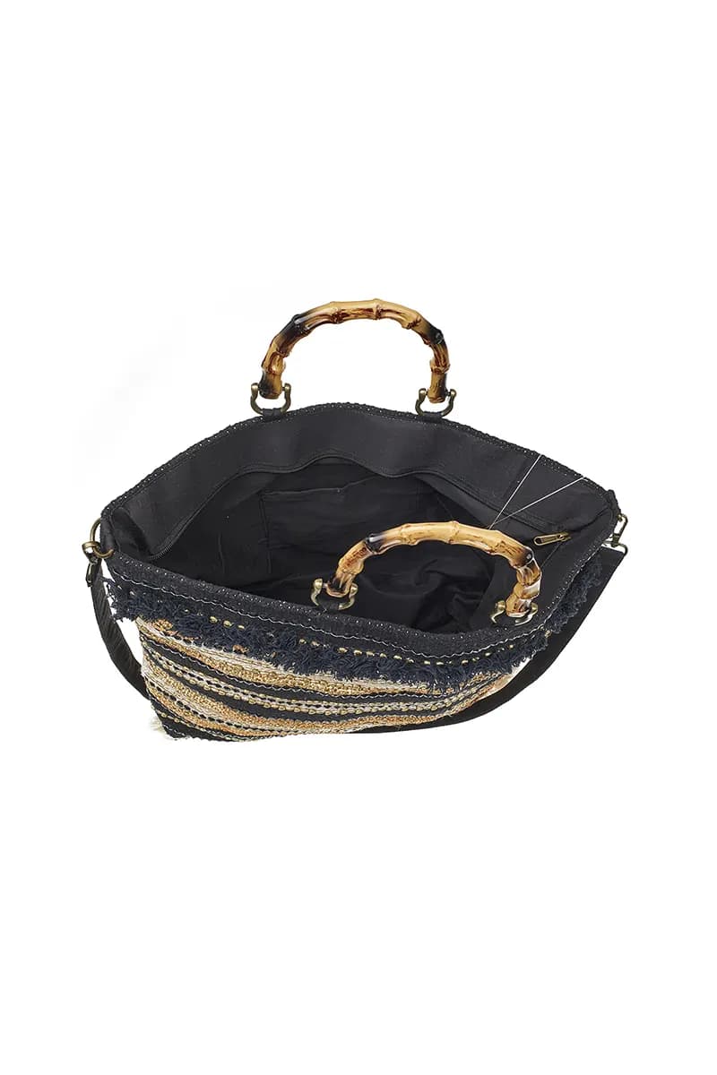 VERDE FASHION | Borsa mare tessuto - 12