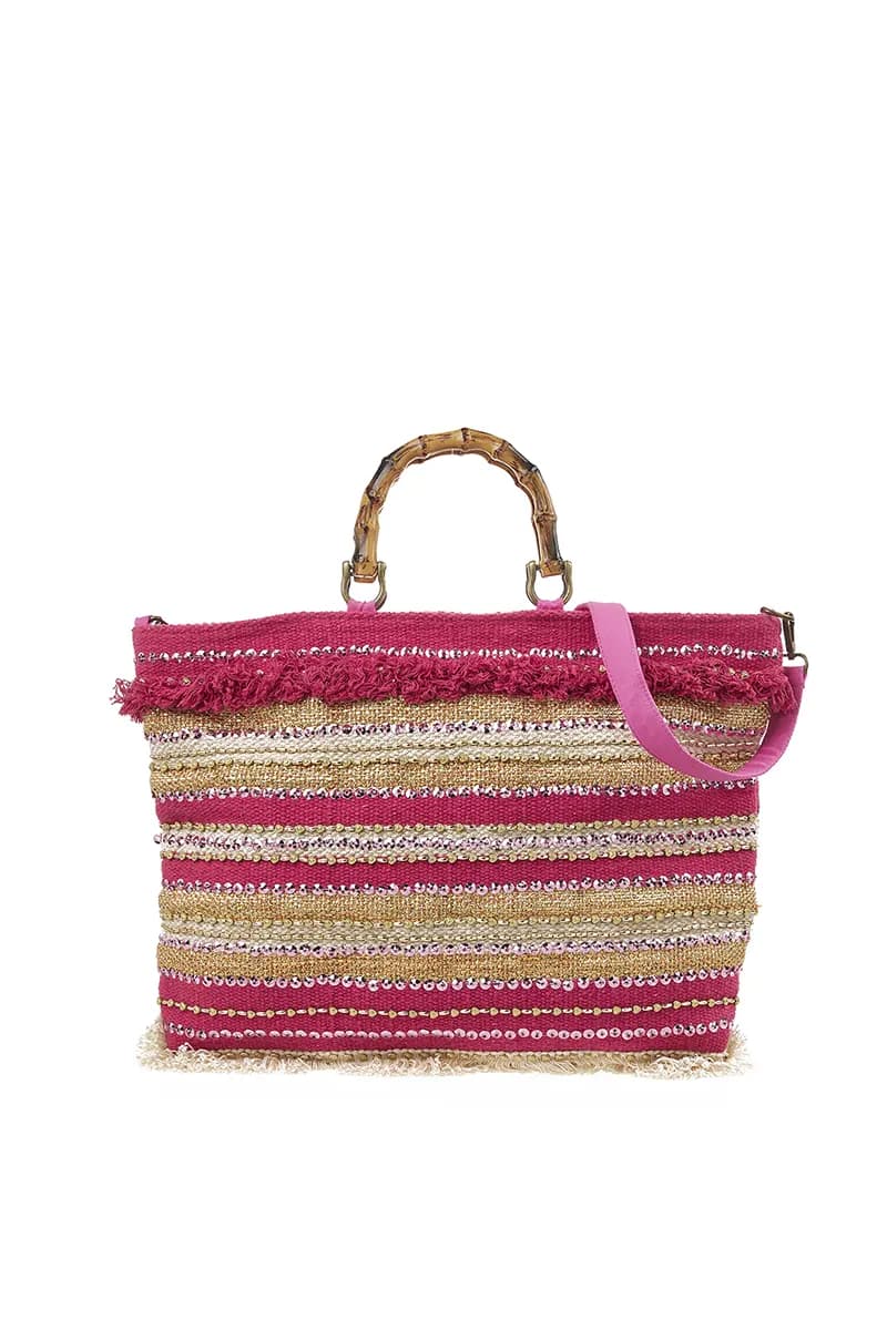 VERDE FASHION | Borsa mare tessuto - 3