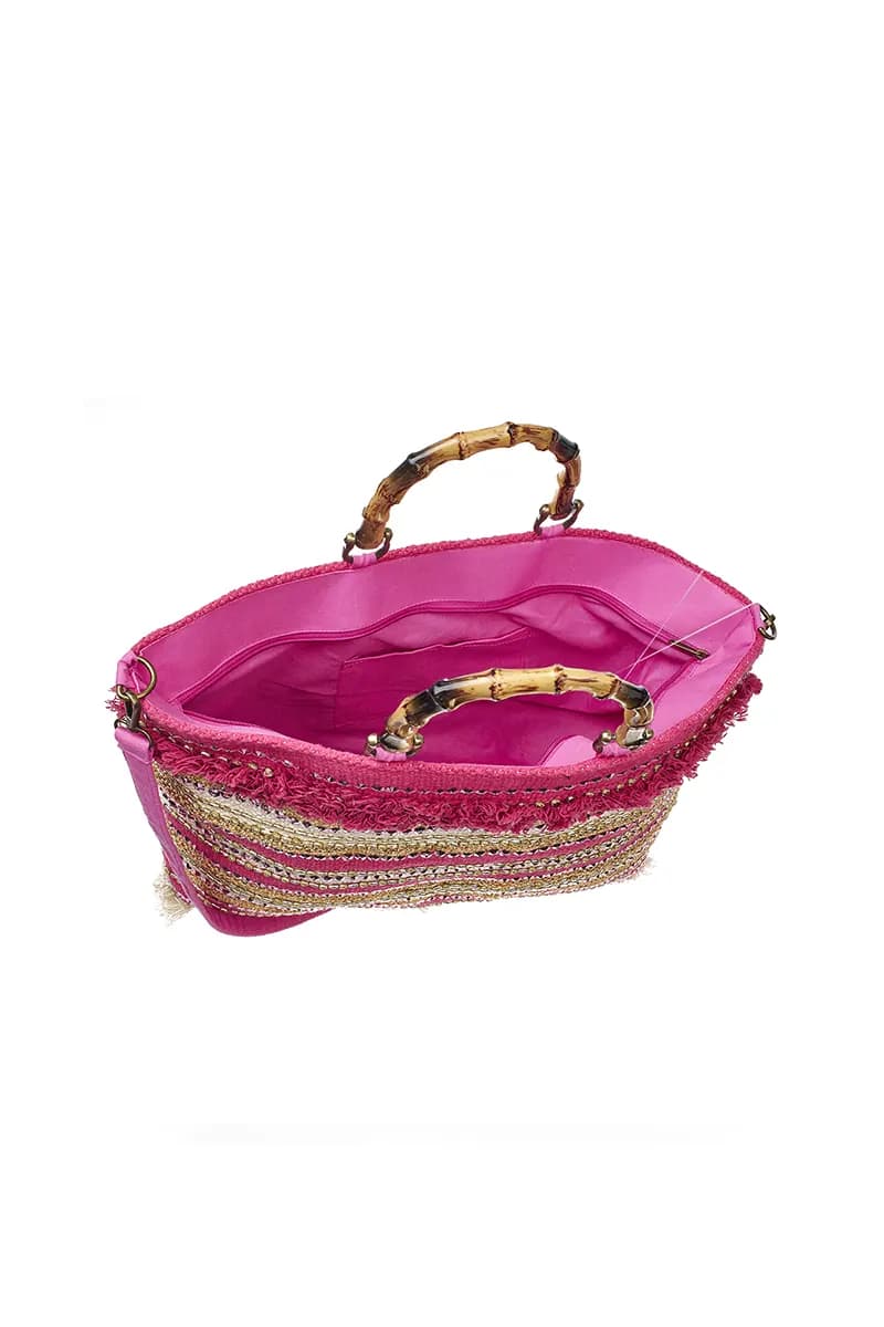 VERDE FASHION | Borsa mare tessuto - 4