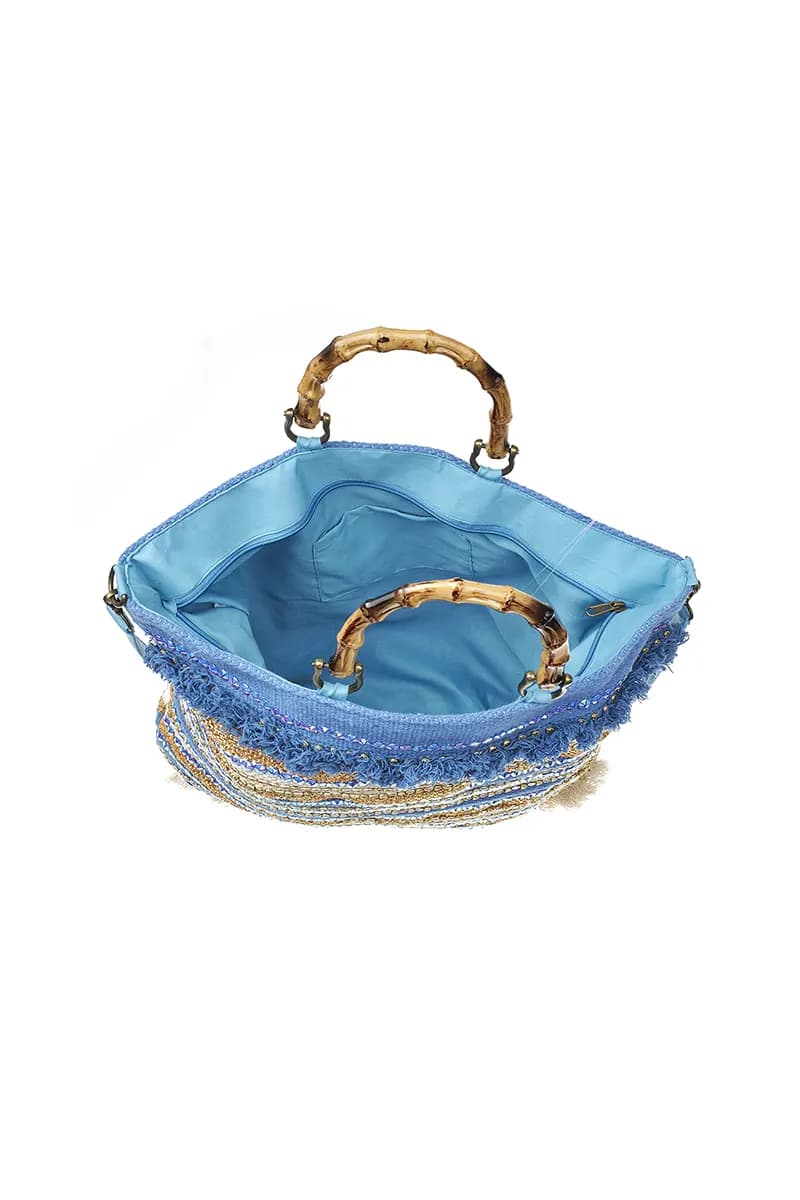VERDE FASHION | Borsa mare tessuto - 8