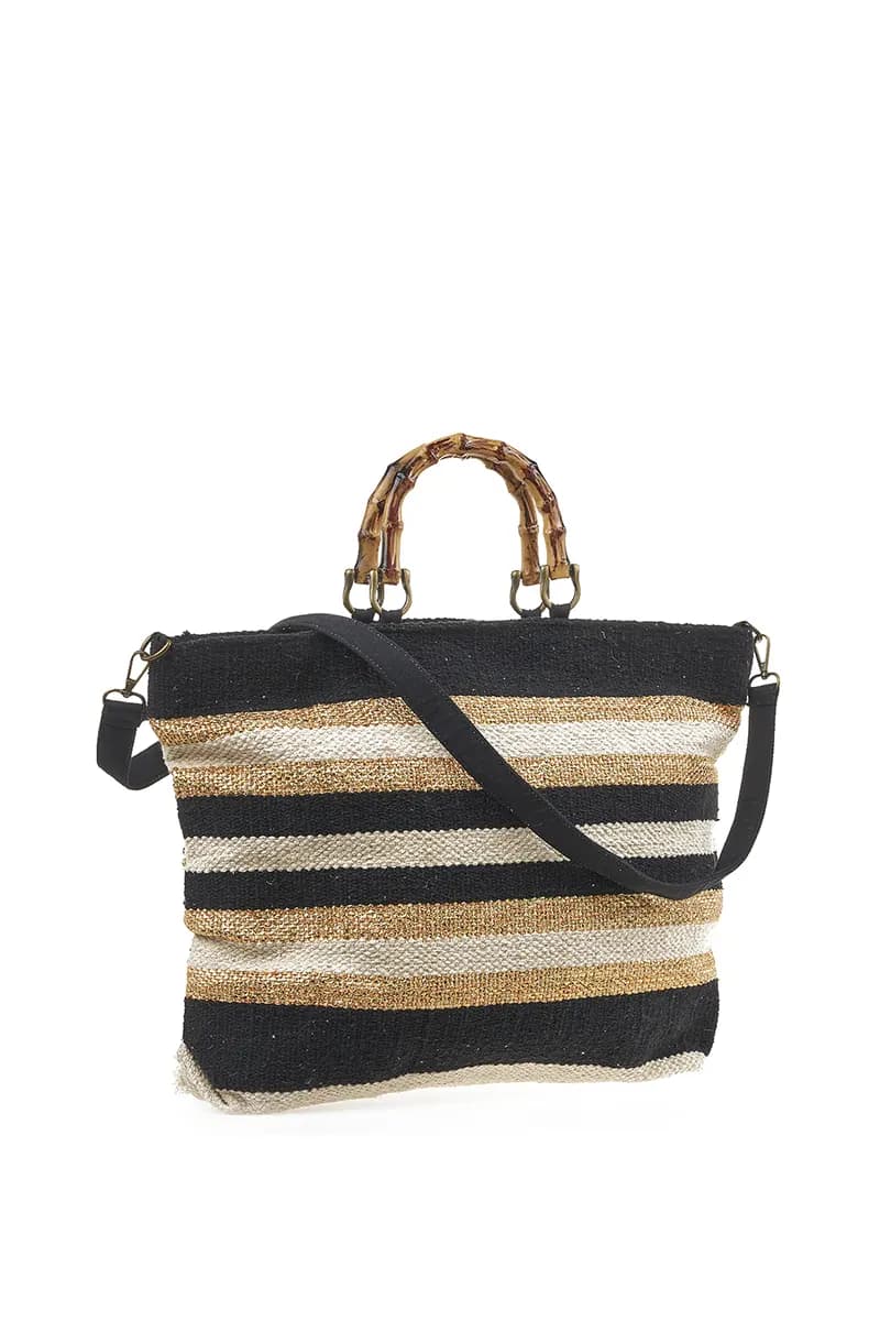 VERDE FASHION | Borsa mare tessuto - 10