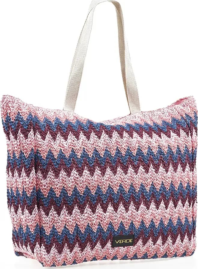 VERDE FASHION | Borsa mare tessuto paglia - 1
