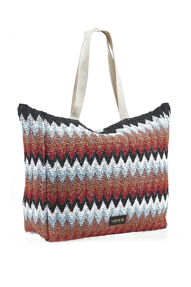 VERDE FASHION | Borsa mare tessuto paglia - 6