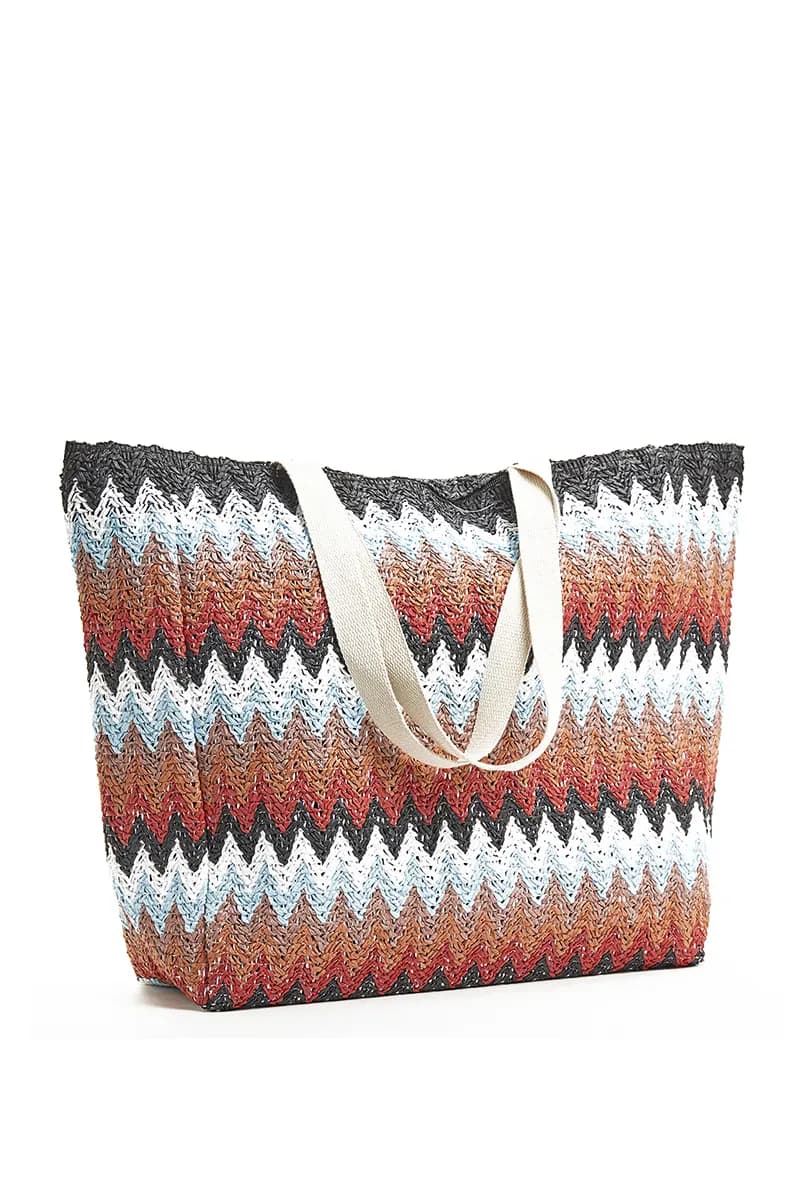 VERDE FASHION | Borsa mare tessuto paglia - 8