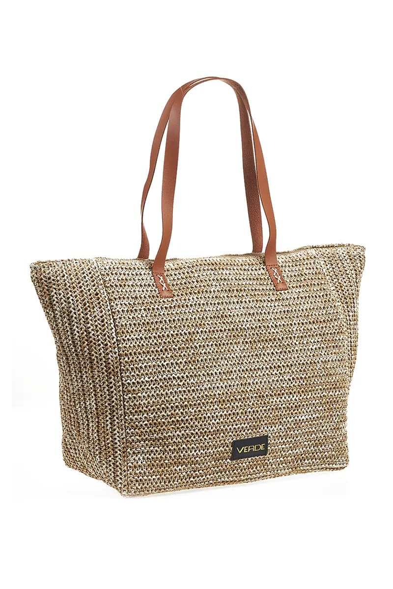 VERDE FASHION | Borsa mare tessuto paglia - 14