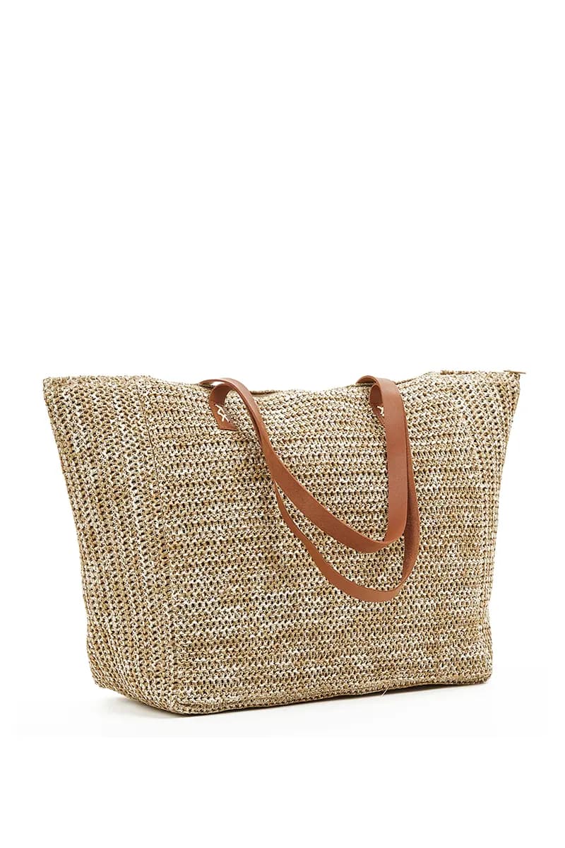VERDE FASHION | Borsa mare tessuto paglia - 2