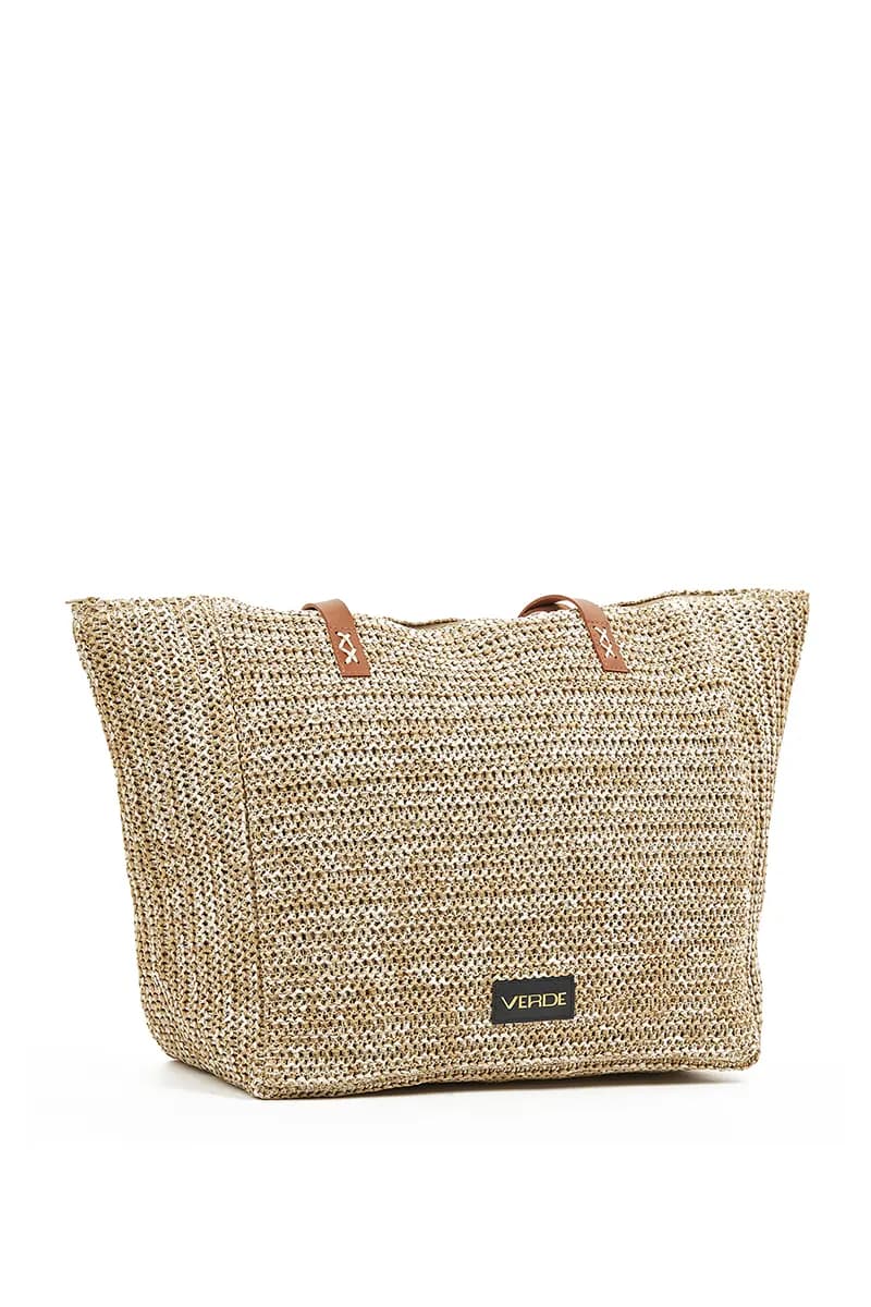 VERDE FASHION | Borsa mare tessuto paglia - 3