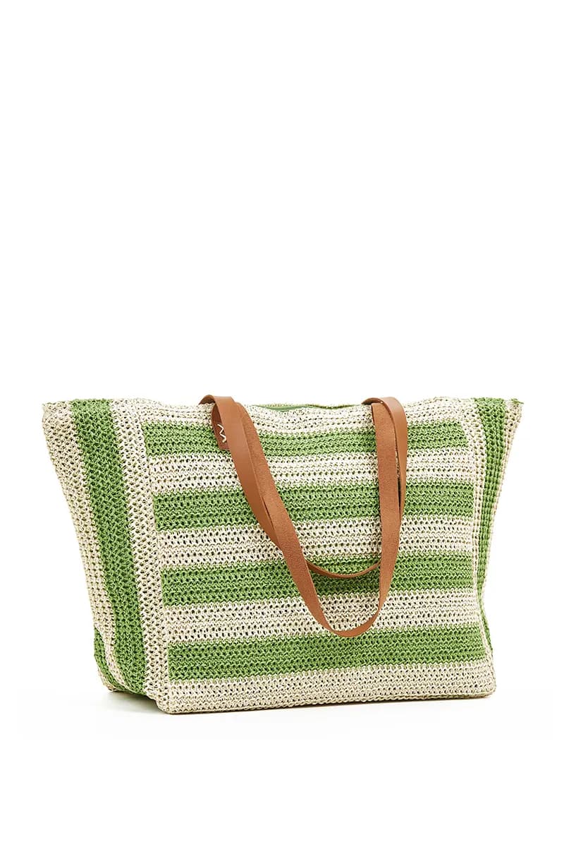 VERDE FASHION | Borsa mare tessuto paglia - 2
