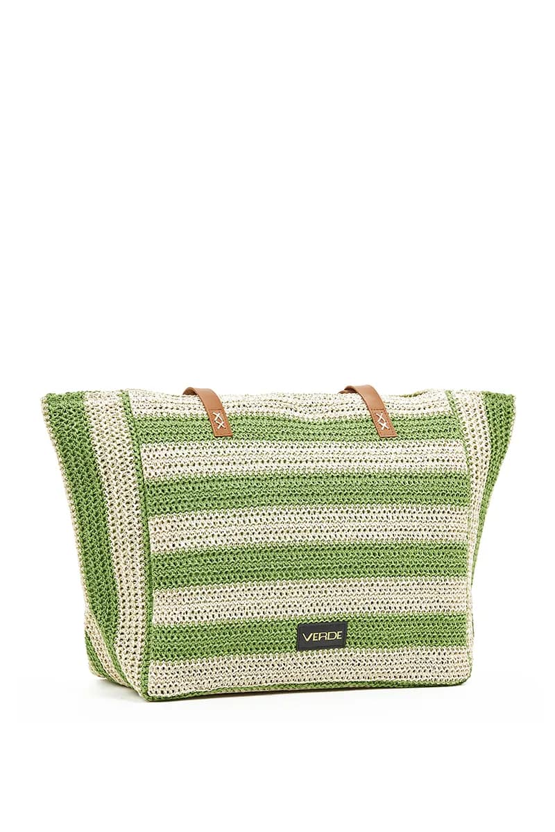 VERDE FASHION | Borsa mare tessuto paglia - 3