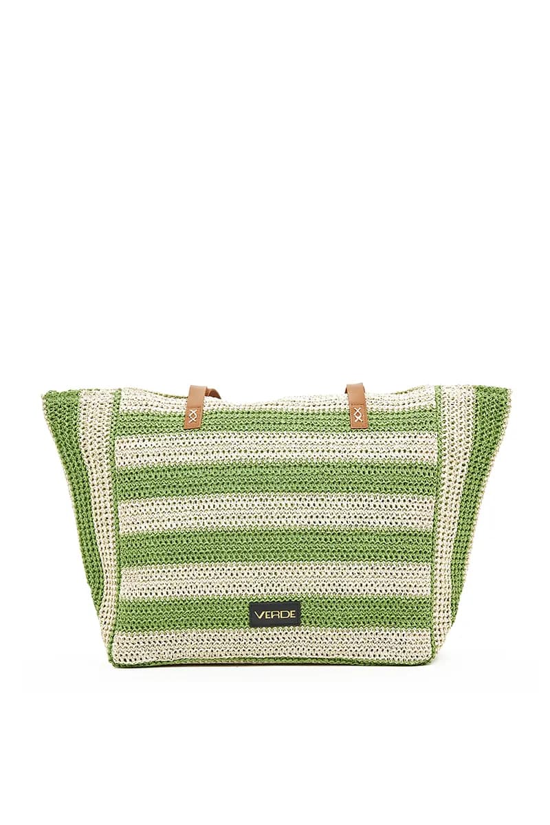 VERDE FASHION | Borsa mare tessuto paglia - 4