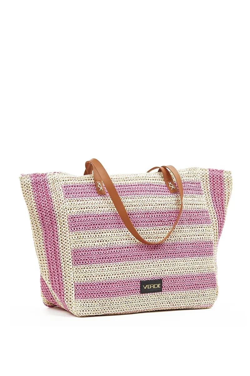 VERDE FASHION | Borsa mare tessuto paglia - 6