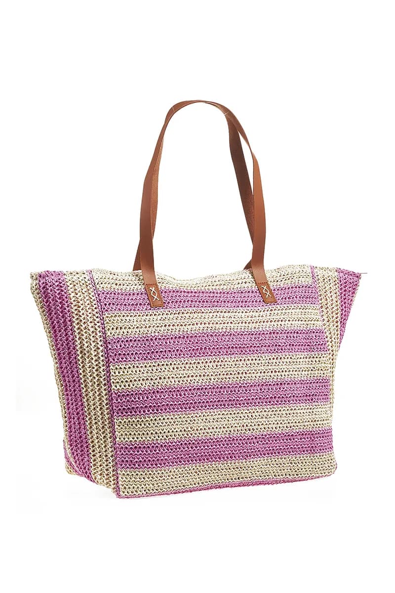 VERDE FASHION | Borsa mare tessuto paglia - 8