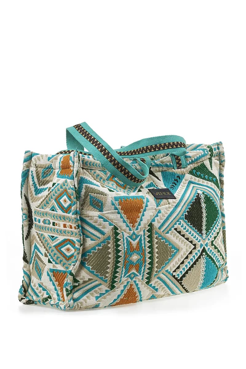 VERDE FASHION | Borsa mare tessuto - 5