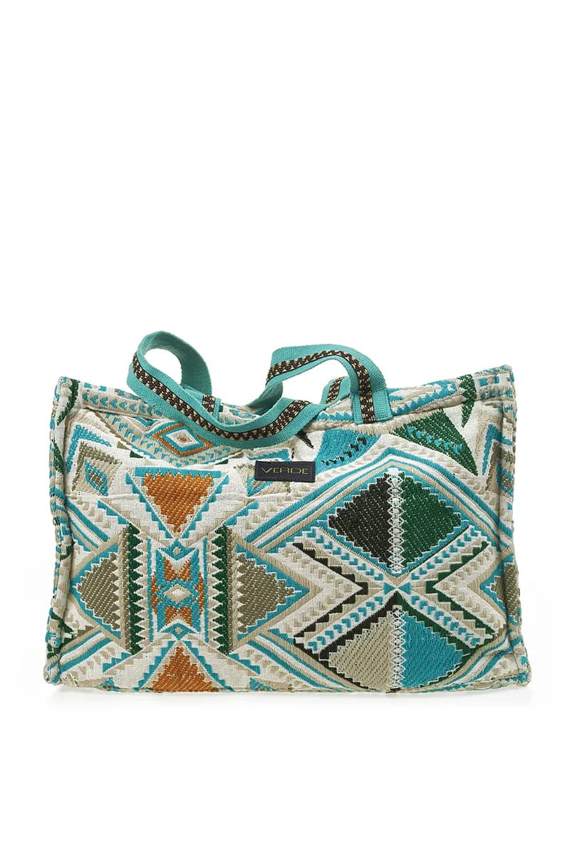 VERDE FASHION | Borsa mare tessuto - 3