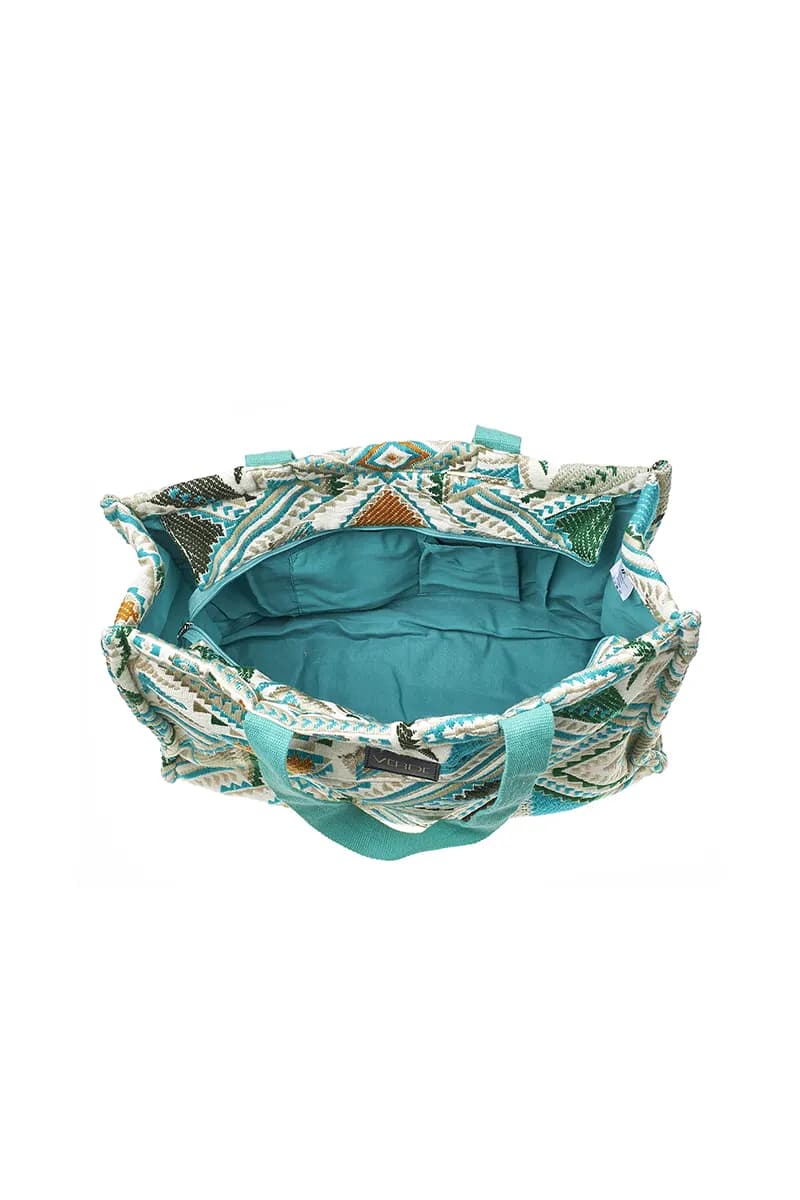 VERDE FASHION | Borsa mare tessuto - 4