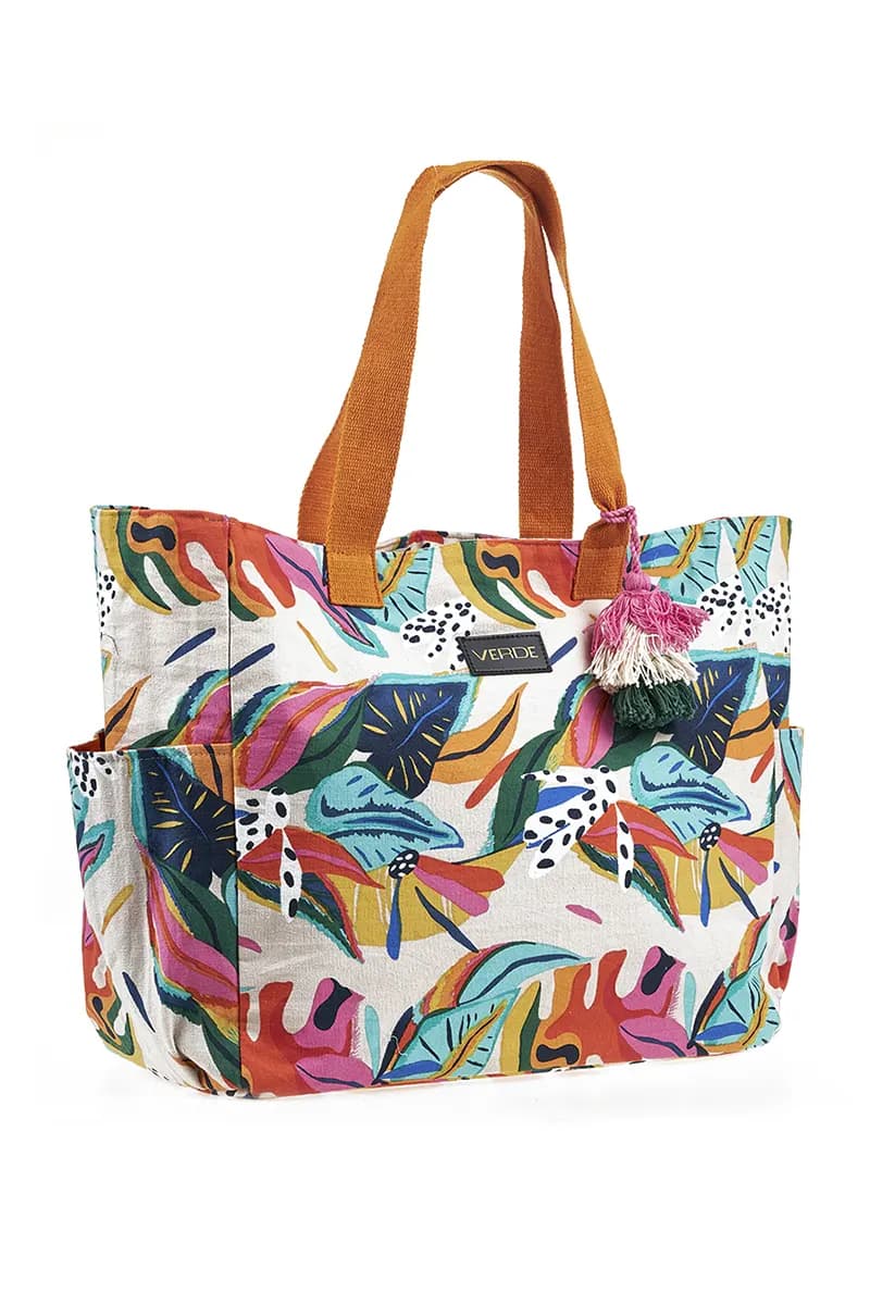 VERDE FASHION | Borsa mare tessuto - 6