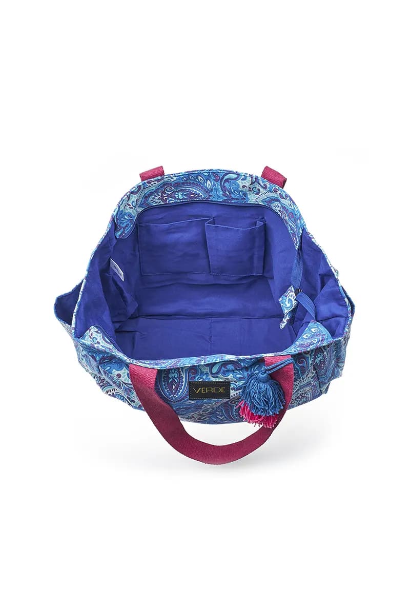 VERDE FASHION | Borsa mare tessuto - 5