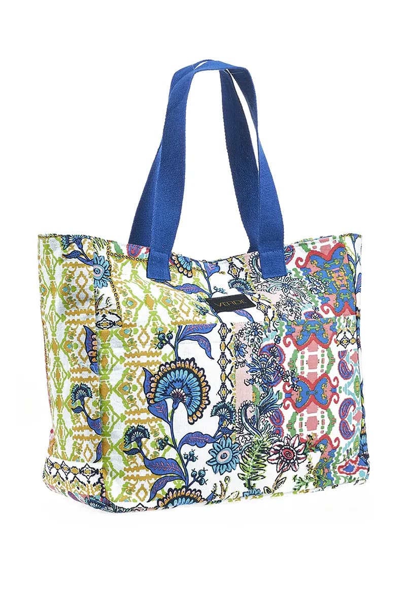 VERDE FASHION | Borsa mare tessuto - 6