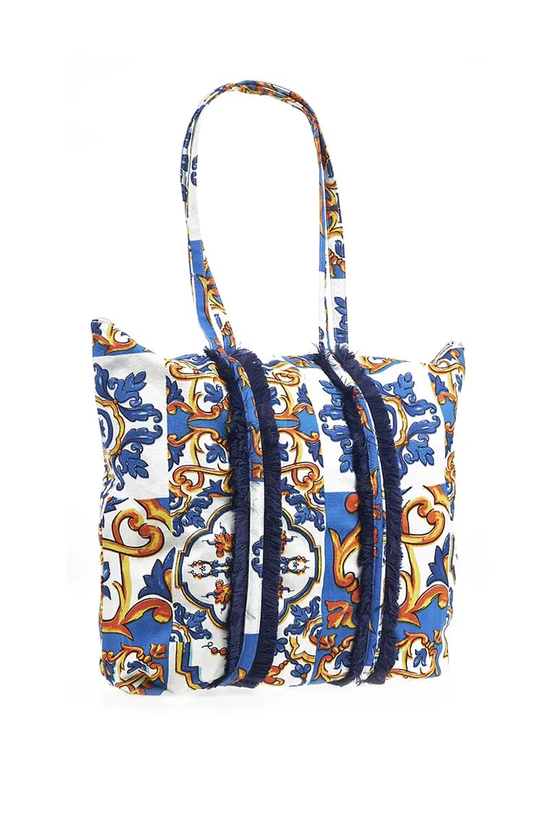 VERDE FASHION | Borsa mare tessuto - 6