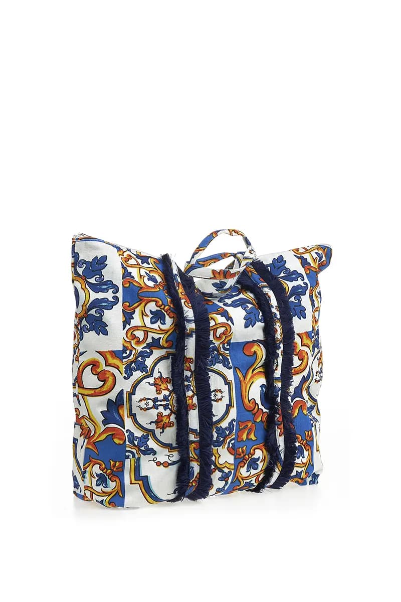 VERDE FASHION | Borsa mare tessuto - 3