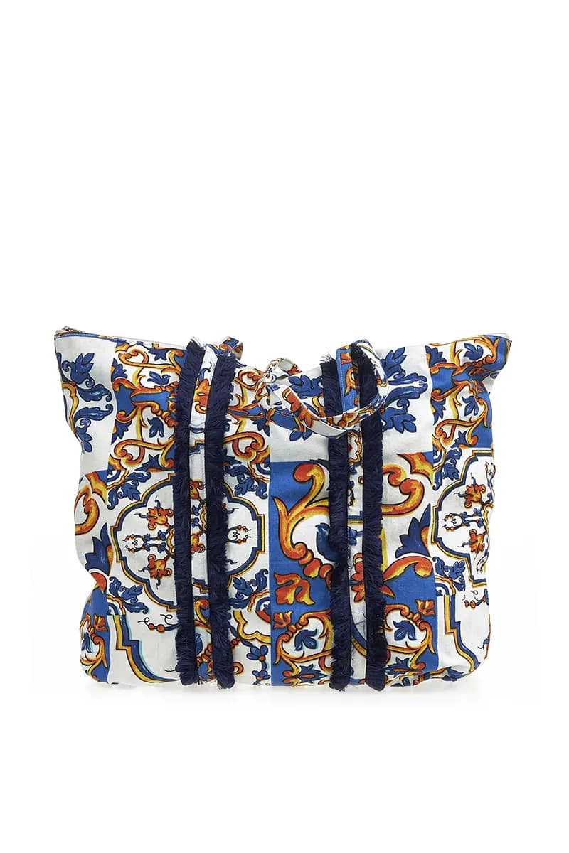 VERDE FASHION | Borsa mare tessuto - 4