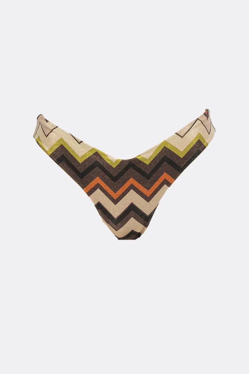 TWINSET | Bikini slip lurex a stampa chevron - 4