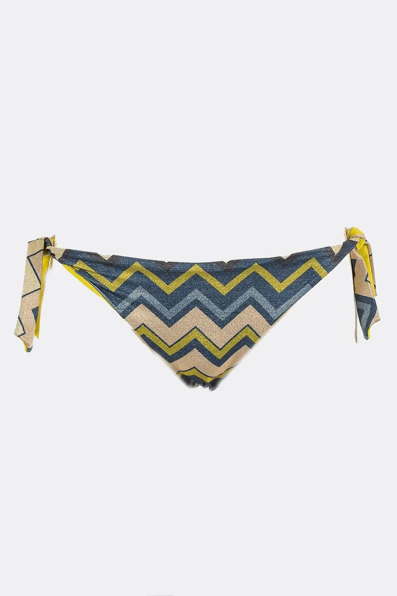 TWINSET | Bikini slip con fiocchi lurex a stampa chevron - 8