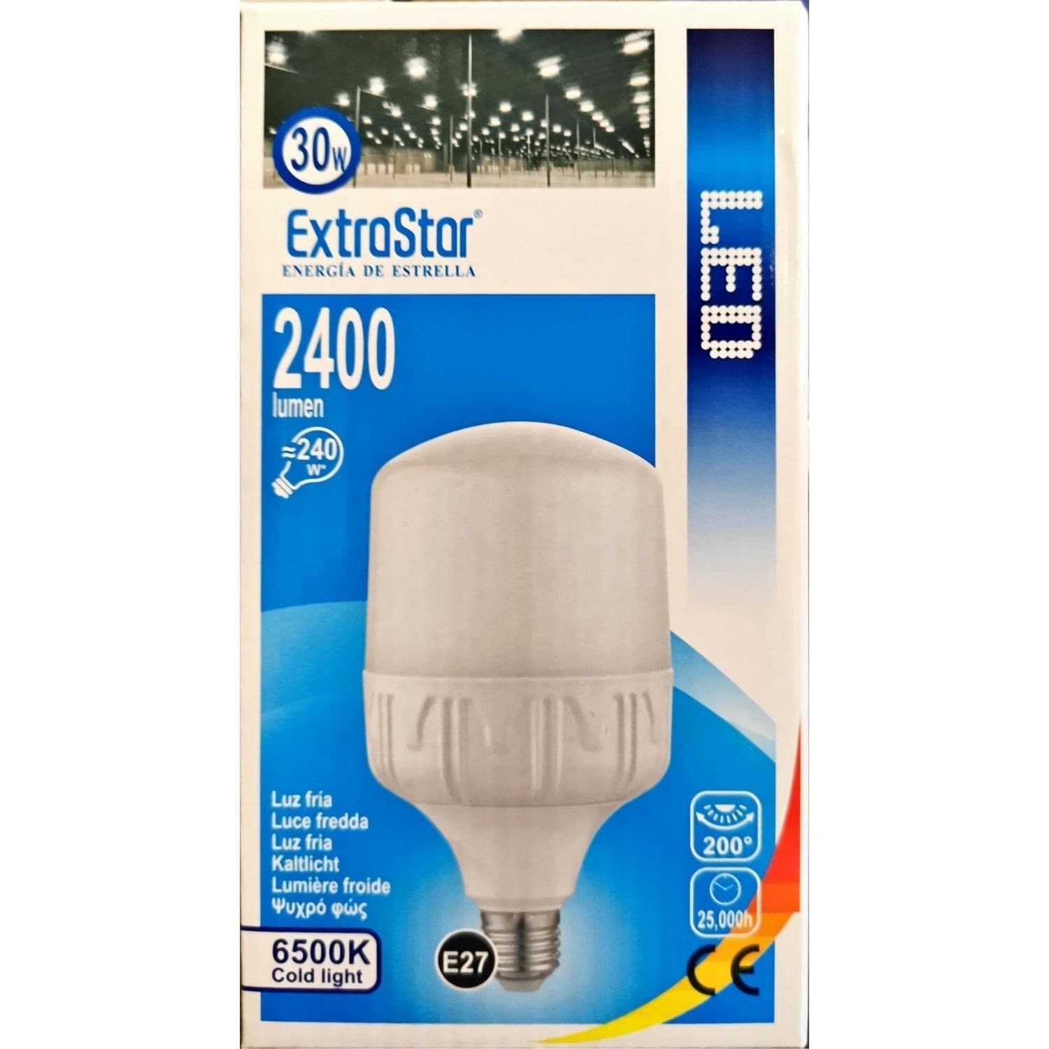 Lampadina LED E27 2500lm 6500K 30W EXTRASTAR - 1