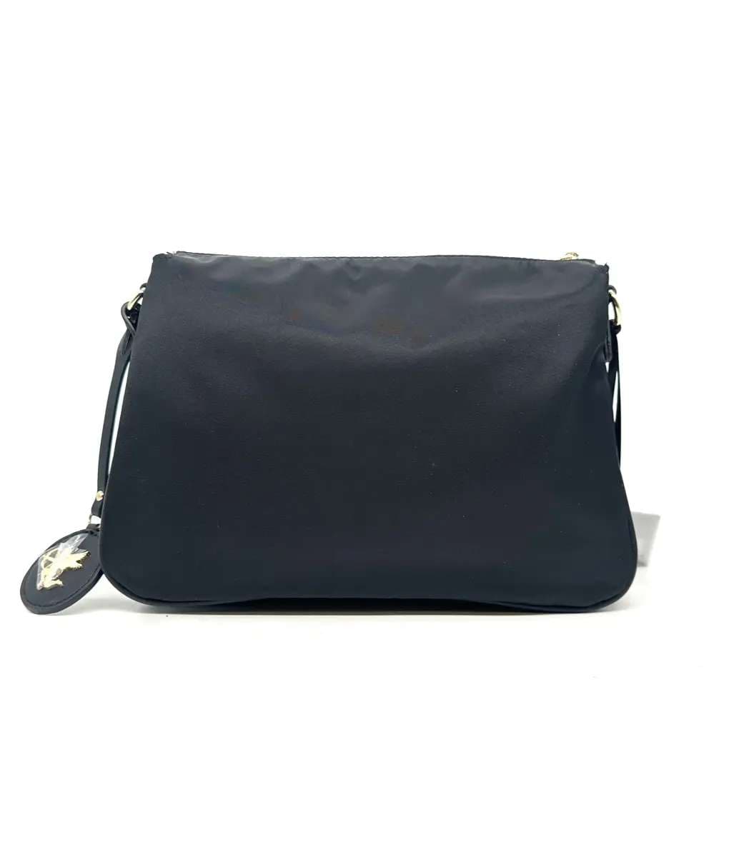Ynot Borsa donna CLOUD nera a tracolla con zip e dettagli oro - 4