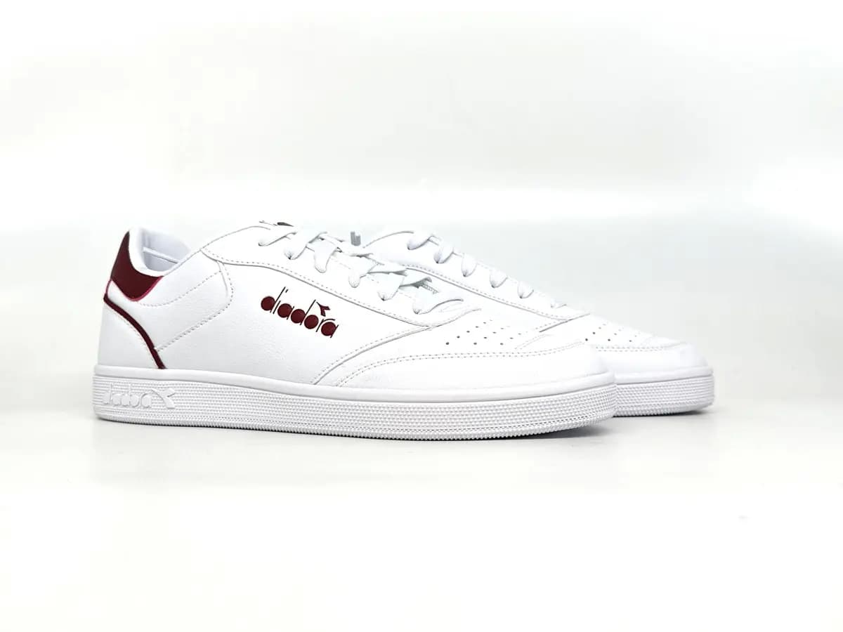 Diadora sneakers uomo VIENTO INDOOR bianche e rosse - 7