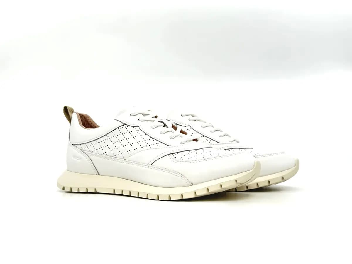 Geox Sukie sneaker donna bianche pelle traforata suola traspirante - 6