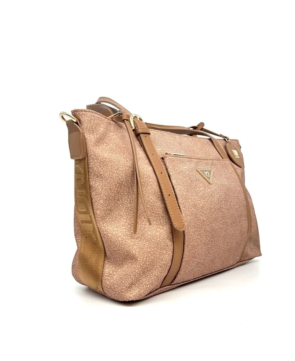 Ynot borsa donna nocciola stampa texture con tracolla Milano - 2