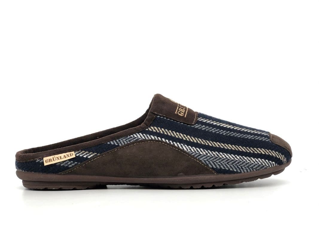 GRUNLAND Ciabatta uomo blu marrone - 5
