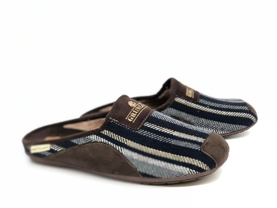 GRUNLAND Ciabatta uomo blu marrone - 3